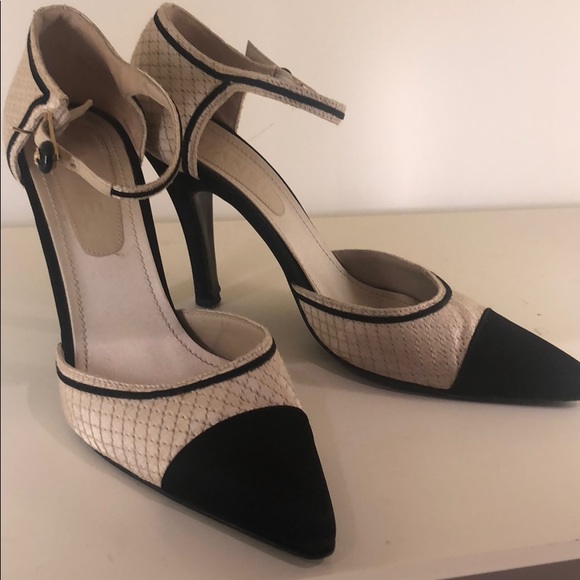 CHANEL CLASSIC Mary Jane 4” Logo Ankle Strap - Picture 2 of 7